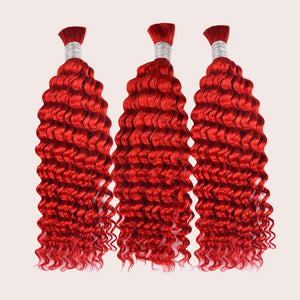 Red Deep Wave Hair Bulk