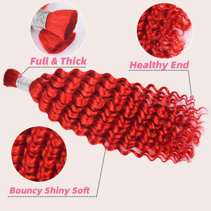 Red Deep Wave Hair Bulk