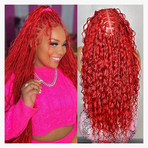 Red Deep Wave Hair Bulk